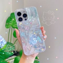 ** Ốp iPhone 15 Pro Max vân sóng ánh bạc