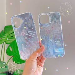 ** Ốp iPhone 17 vân sóng ánh bạc
