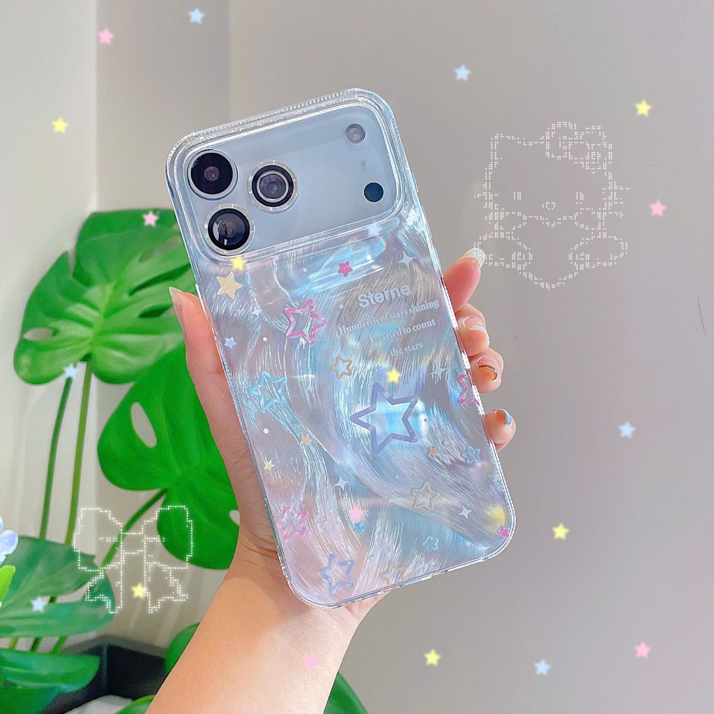 ** Ốp iPhone 17 Pro Max vân sóng ánh bạc