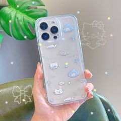 Ốp iPhone 11 Pro Max dẻo trong mèo và cá