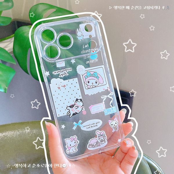 Ốp iPhone 17 Pro Max dẻo trong My Melody và mèo