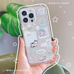 Ốp iPhone 12 Pro Max dẻo trong My Melody và mèo