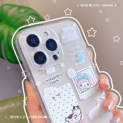 Ốp iPhone 12 Pro Max dẻo trong My Melody và mèo