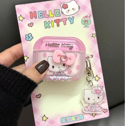 ** Case Airpods Pro Kitty mặc Kimono hoa đào