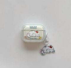 ** Case Airpods 3 mèo trắng đội cherry đỏ