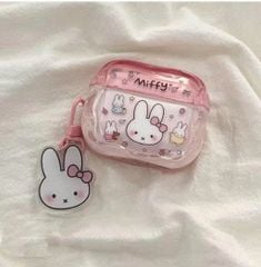 ** Case Airpods 3 Miffy đeo nơ nắp hồng