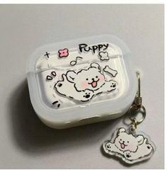 ** Case Airpods Pro cún Puppy bay và xương trắng