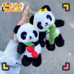 ** Móc khóa bông gấu trúc chạy