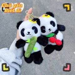 ** Móc khóa bông gấu trúc chạy