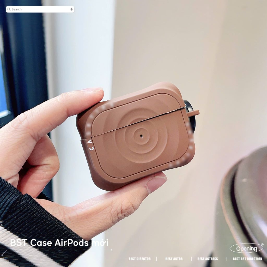 ** Case Airpods Pro 2 silicon chống sốc vân sóng tròn