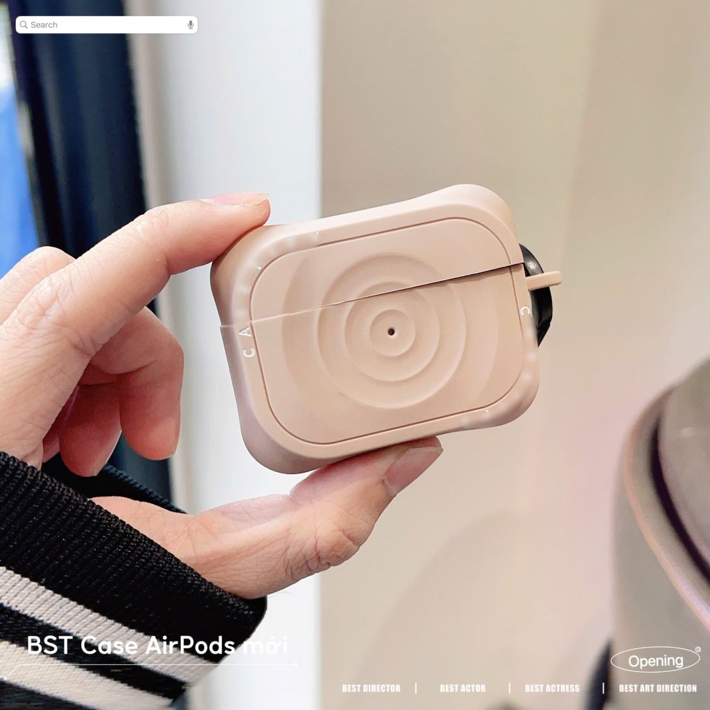 ** Case Airpods Pro silicon chống sốc vân sóng tròn