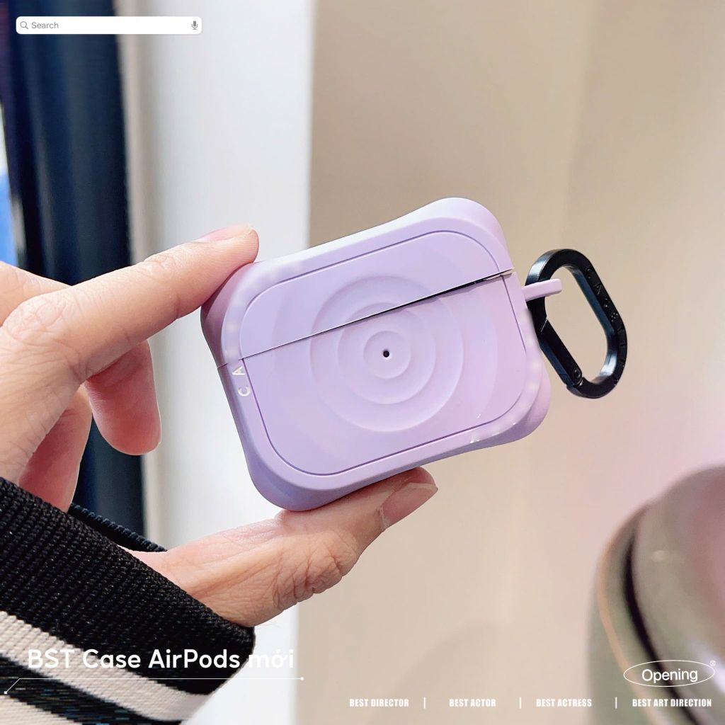 ** Case Airpods Pro 2 silicon chống sốc vân sóng tròn