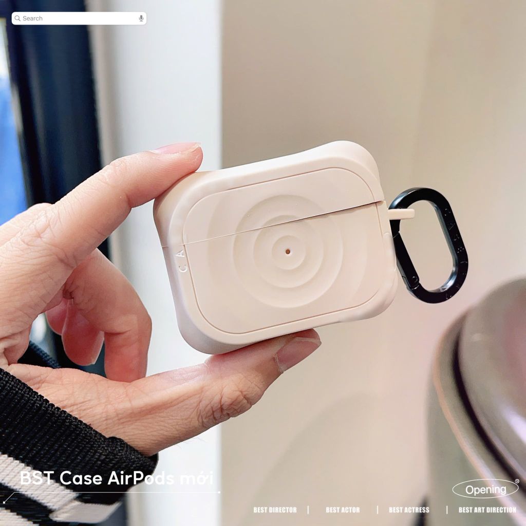 ** Case Airpods Pro 2 silicon chống sốc vân sóng tròn