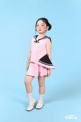 LE46 - Áo cotton sát nách cổ thủy thủ cho bé gái