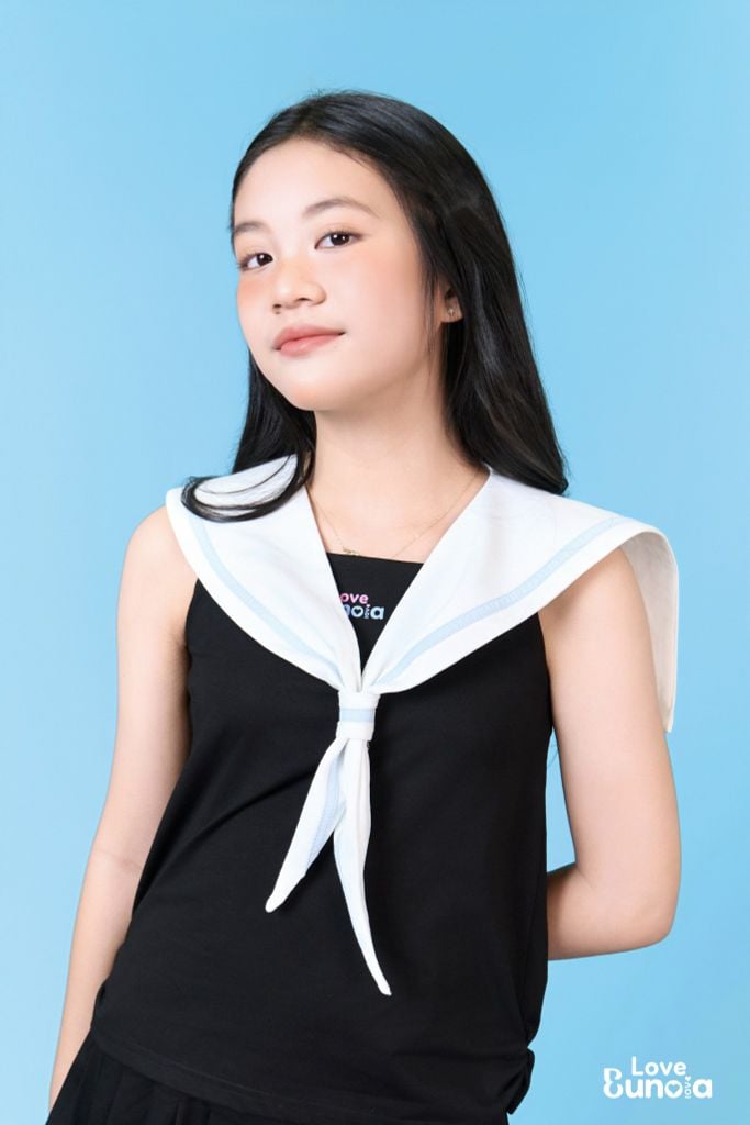 LE48 - Áo hai dây nhún eo cho bé gái