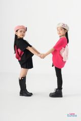 LE07 - Áo phông gắn nơ to bản cho bé gái