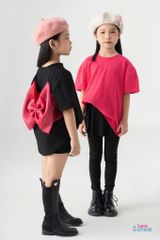 LE07 - Áo phông gắn nơ to bản cho bé gái