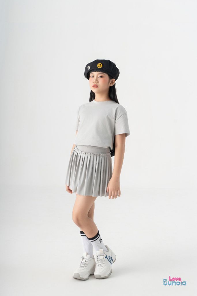 LE07 - Áo phông gắn nơ to bản cho bé gái