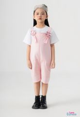 LE06 - Yếm vải thô Hàn cao cấp cho bé gái