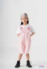 LE06 - Yếm vải thô Hàn cao cấp cho bé gái