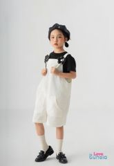 LE06 - Yếm vải thô Hàn cao cấp cho bé gái