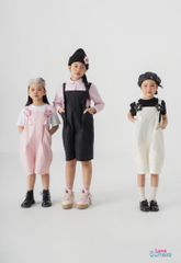 LE06 - Yếm vải thô Hàn cao cấp cho bé gái