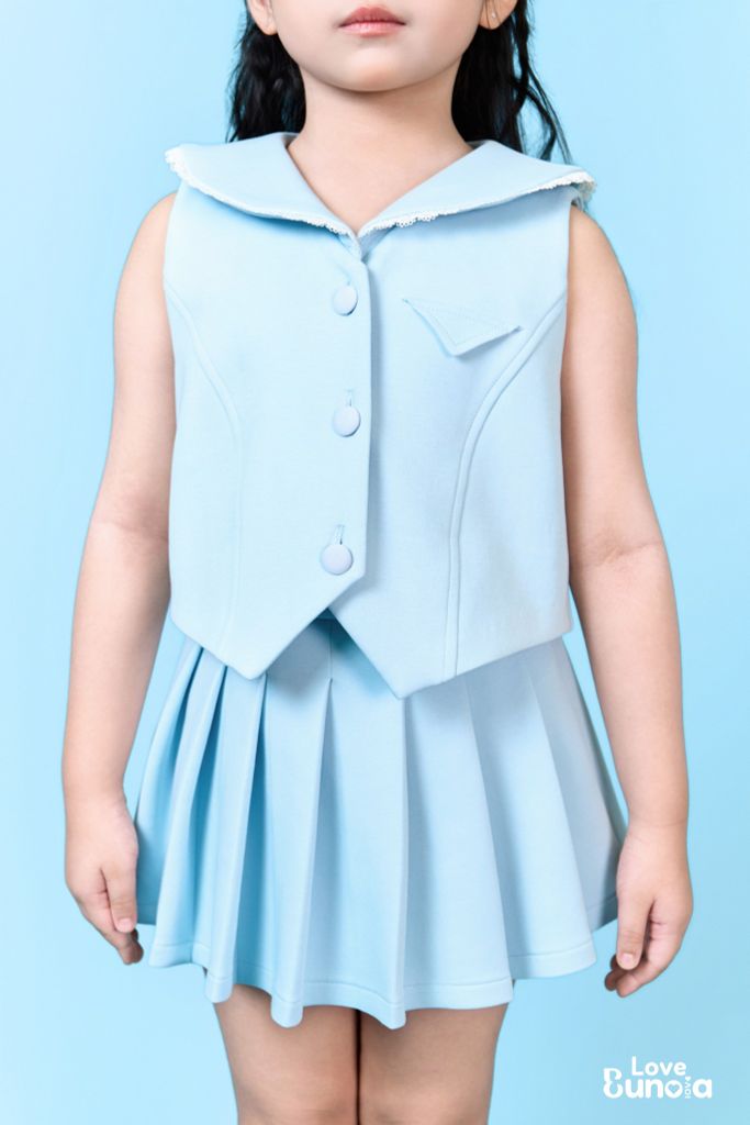 L44 - Chân váy xếp ly cho bé gái