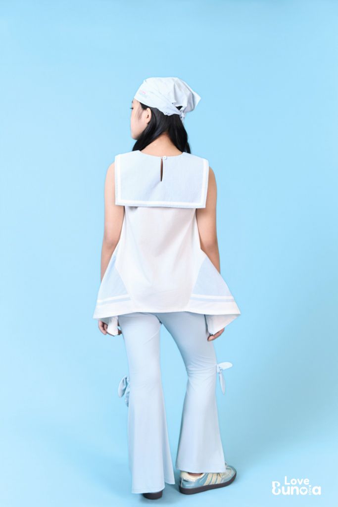 LE46 - Áo cotton sát nách cổ thủy thủ cho bé gái