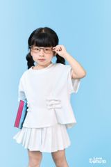 LE55 - Chân váy cotton xếp ly chữ A