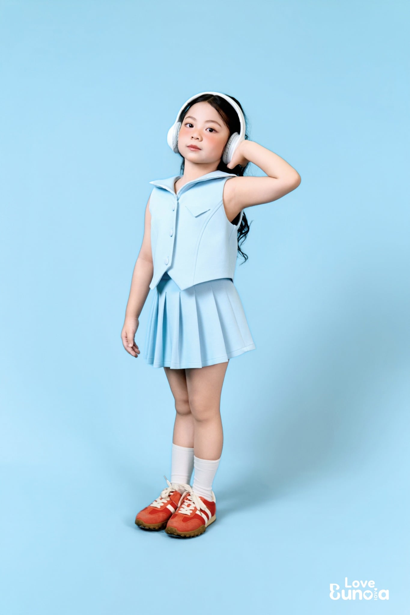 L44 - Chân váy xếp ly cho bé gái