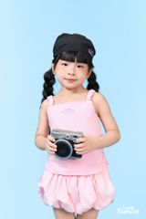 LE48 - Áo hai dây nhún eo cho bé gái