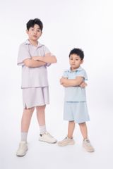 LE111/112 - Set bộ Áo polo cộc tay mix cùng Quần shorts cùng màu vải Cotton
