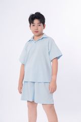 LE111/112 - Set bộ Áo polo cộc tay mix cùng Quần shorts cùng màu vải Cotton