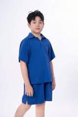 LE111/112 - Set bộ Áo polo cộc tay mix cùng Quần shorts cùng màu vải Cotton