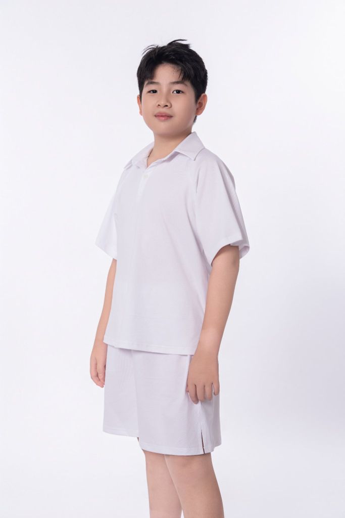 LE111/112 - Set bộ Áo polo cộc tay mix cùng Quần shorts cùng màu vải Cotton