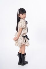 LE099/100 - Set bộ Sơ mi tay bồng mix cùng Chân váy chấm bi