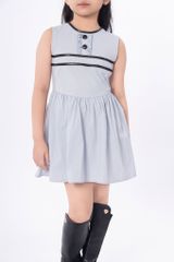 LE113 - Đầm Váy sát nách vải gió Baby blue