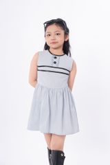 LE113 - Đầm Váy sát nách vải gió Baby blue