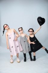 LE04 - Váy hai dây bé gái gắn nơ nhỏ xinh xắn