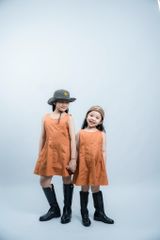 LE01 - Váy đi chơi cho bé gái vải thô Hàn cao cấp không tay thoáng má