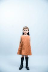 LE01 - Váy đi chơi cho bé gái vải thô Hàn cao cấp không tay thoáng má