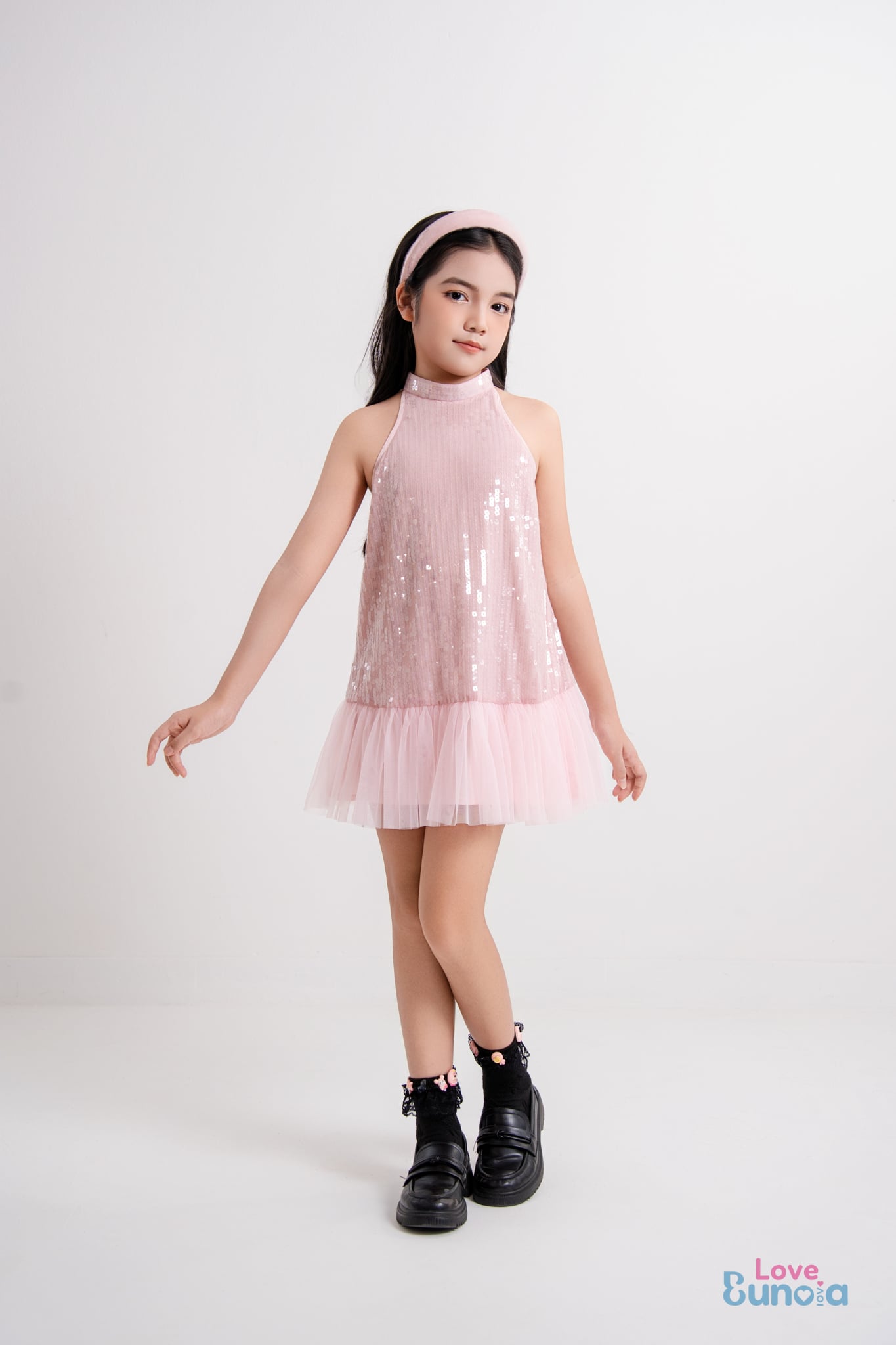 LELH2 - Váy Cổ Yếm Suông bé gái