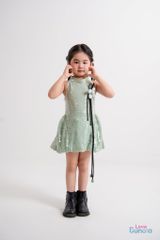 LELH7 - Váy Yếm Dạ hội Sequin Bí bé gái
