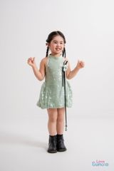 LELH7 - Váy Yếm Dạ hội Sequin Bí bé gái