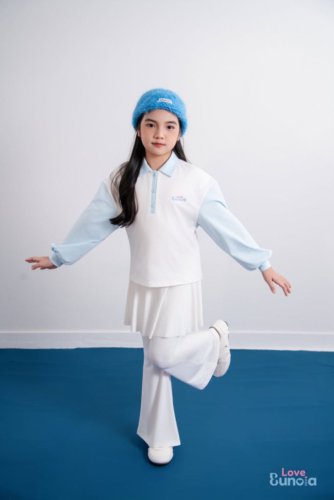 LE65 - Áo PoLo Dài Tay Phối Màu