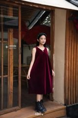 LELH8 - Váy Dạ Hội Nhung Bom Dài bé gái