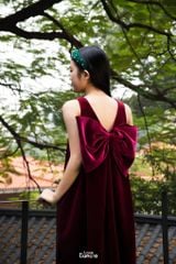 LELH8 - Váy Dạ Hội Nhung Bom Dài bé gái