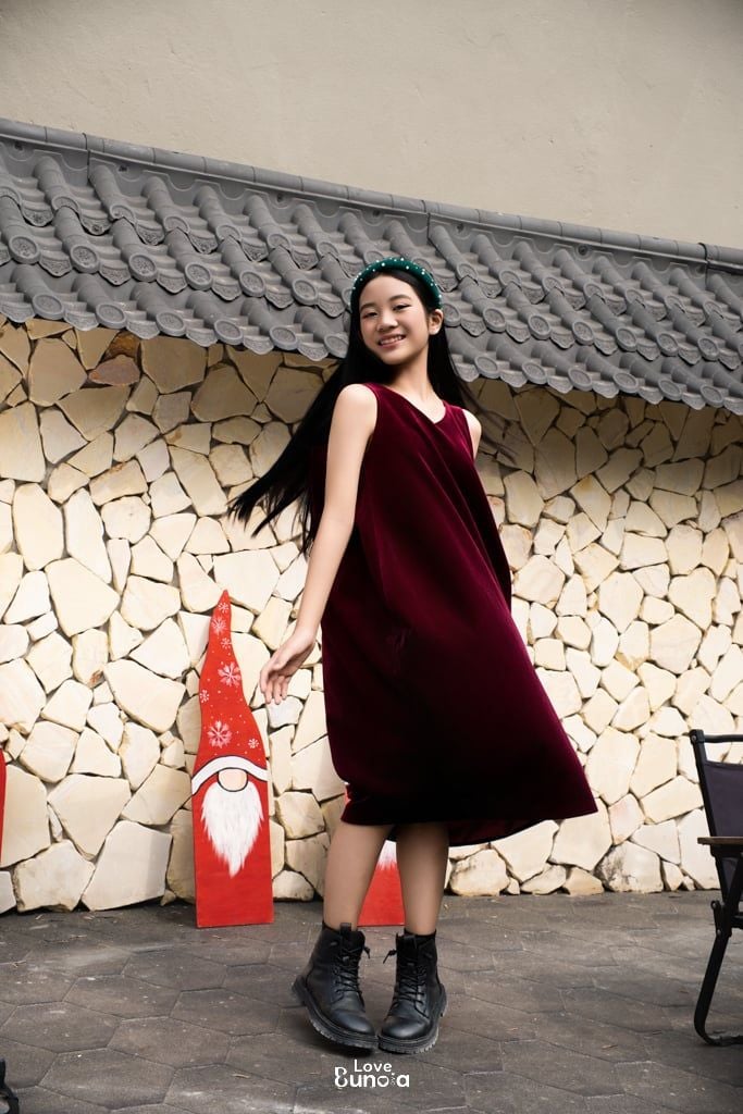LELH8 - Váy Dạ Hội Nhung Bom Dài bé gái