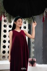 LELH8 - Váy Dạ Hội Nhung Bom Dài bé gái