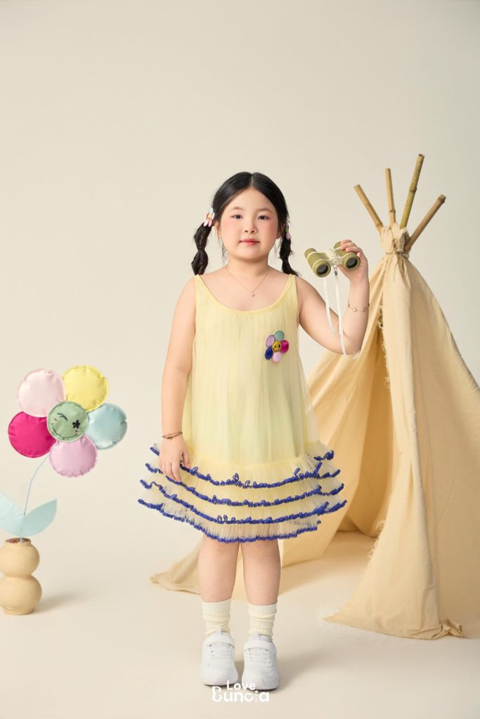 LE69 - Váy lưới tầng bèo